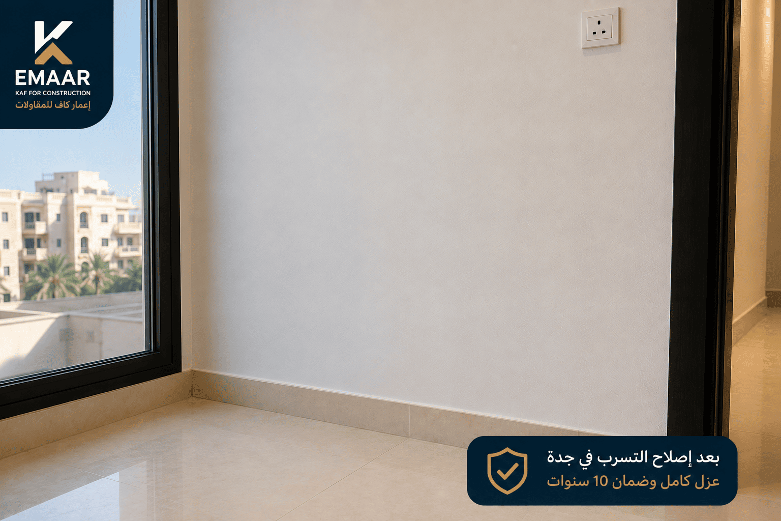 بعد إصلاح التسرب في جدة - عزل وضمان